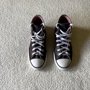 Converse All Star Purple Iridescent High Tops Size 4 EUR 36